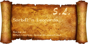 Sorbán Leonarda névjegykártya